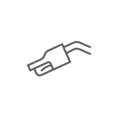 Gasoline pump nozzle line icon.