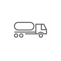 Fototapeta premium Fuel truck line icon.