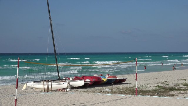 Catamarans on Varadero beach