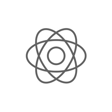 Atom line icon.