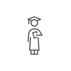 Graduate line icon.