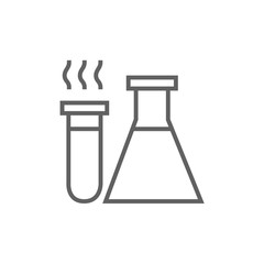 Laboratory equipment line icon.