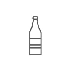 Glass bottle line icon.