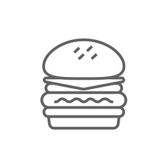 Double burger line icon.