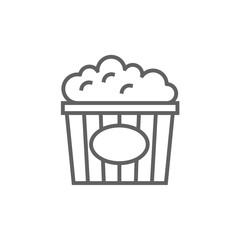 Popcorn line icon.