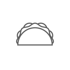 Taco line icon.