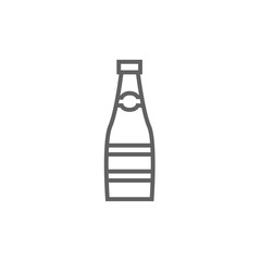 Glass bottle line icon.