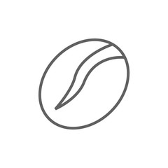 Coffee bean line icon.