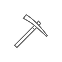 Pickax line icon.