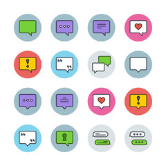 Speech bubbles icons