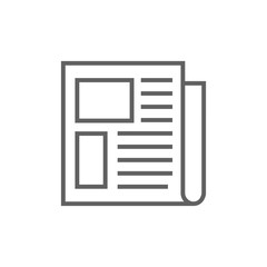 Newspaper line icon.