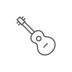 Guitar line icon.