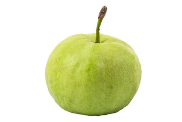 Guava fruit isolated on white background and clipping path