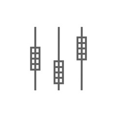 Sound mixer console line icon.