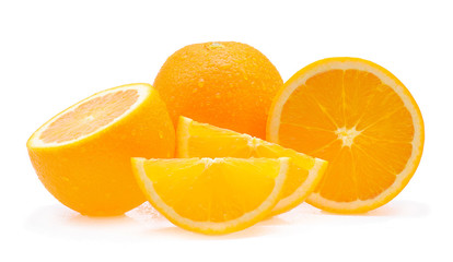 Orange fruit isolated on white background