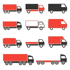 Truck icons set.