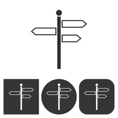 Signpost - vector icon.