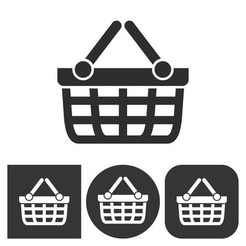 Shopping basket - vector icon.