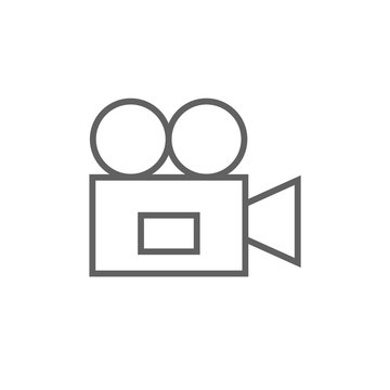 recommend clip art: Video camera line icon.