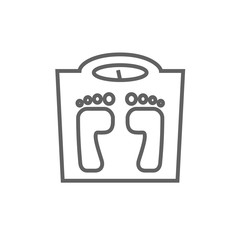 Weighing scale line icon.