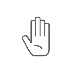 Medical glove line icon.