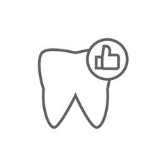 Healthy tooth line icon.