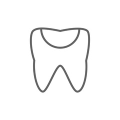 Tooth decay line icon.
