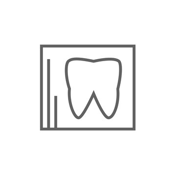 X-ray of tooth line icon.
