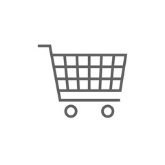 Shopping cart line icon.
