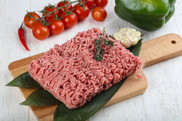 Micned raw Beef