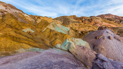 The colorful rocks located in Artist loop drive, Death Valley National Park