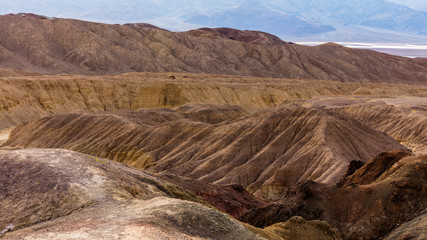 Beautiful scenery in the desert. The landscape, colors and hills change along the drive. Artist's Drive, Death Valley National Park