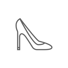 Heel shoe line icon.
