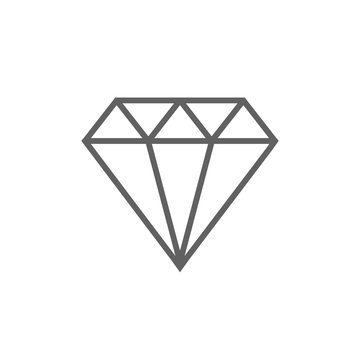 Diamond line icon.