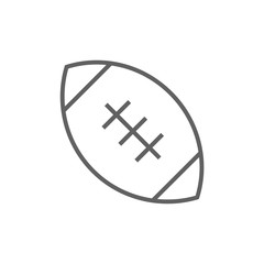 Rugby football ball line icon.