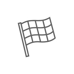Checkered flag line icon.