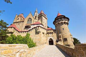 Fototapeta na wymiar Burg Kreuzenstein is a castle near Leobendorf in Lower Austria,