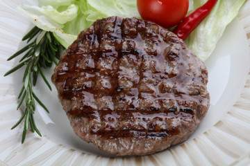 Grilled burger cutlet