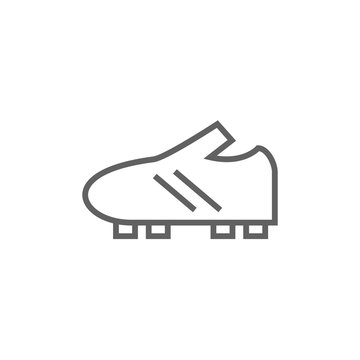 Football boot line icon.