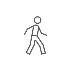 Pedestrianism line icon.