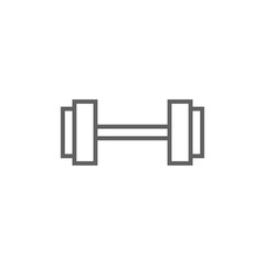 Dumbbell line icon.