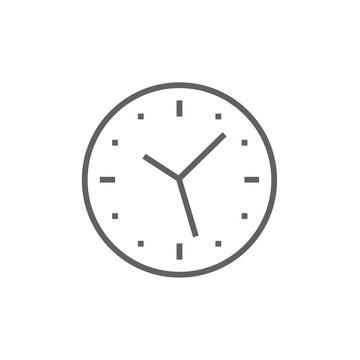 Wall clock line icon.