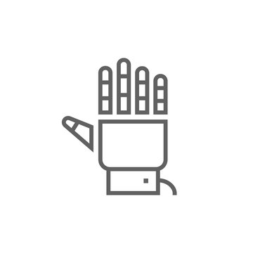 Robot Hand Line Icon.