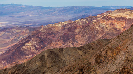 The colorful rocks located near Dante's View, Death Valley National Park