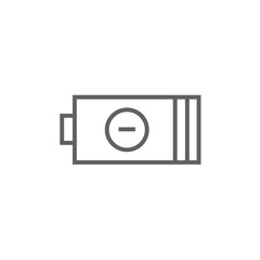 Low power battery line icon.