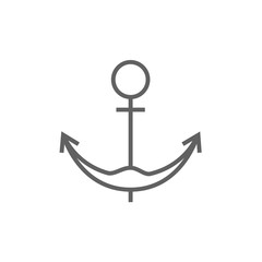 Anchor line icon.