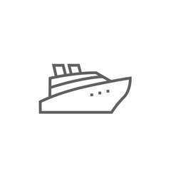 Obraz premium Cruise ship line icon.