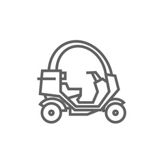Rickshaw line icon.