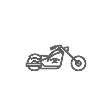 Motorcycle line icon.