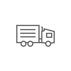 Delivery truck line icon.
